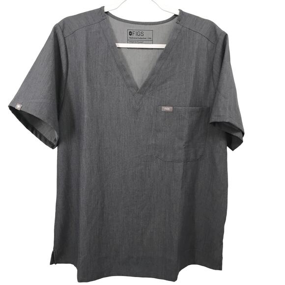 FIGS Technical Collection Gray Short Sleeve Scrub Top Mens XXL - Picture 1 of 7